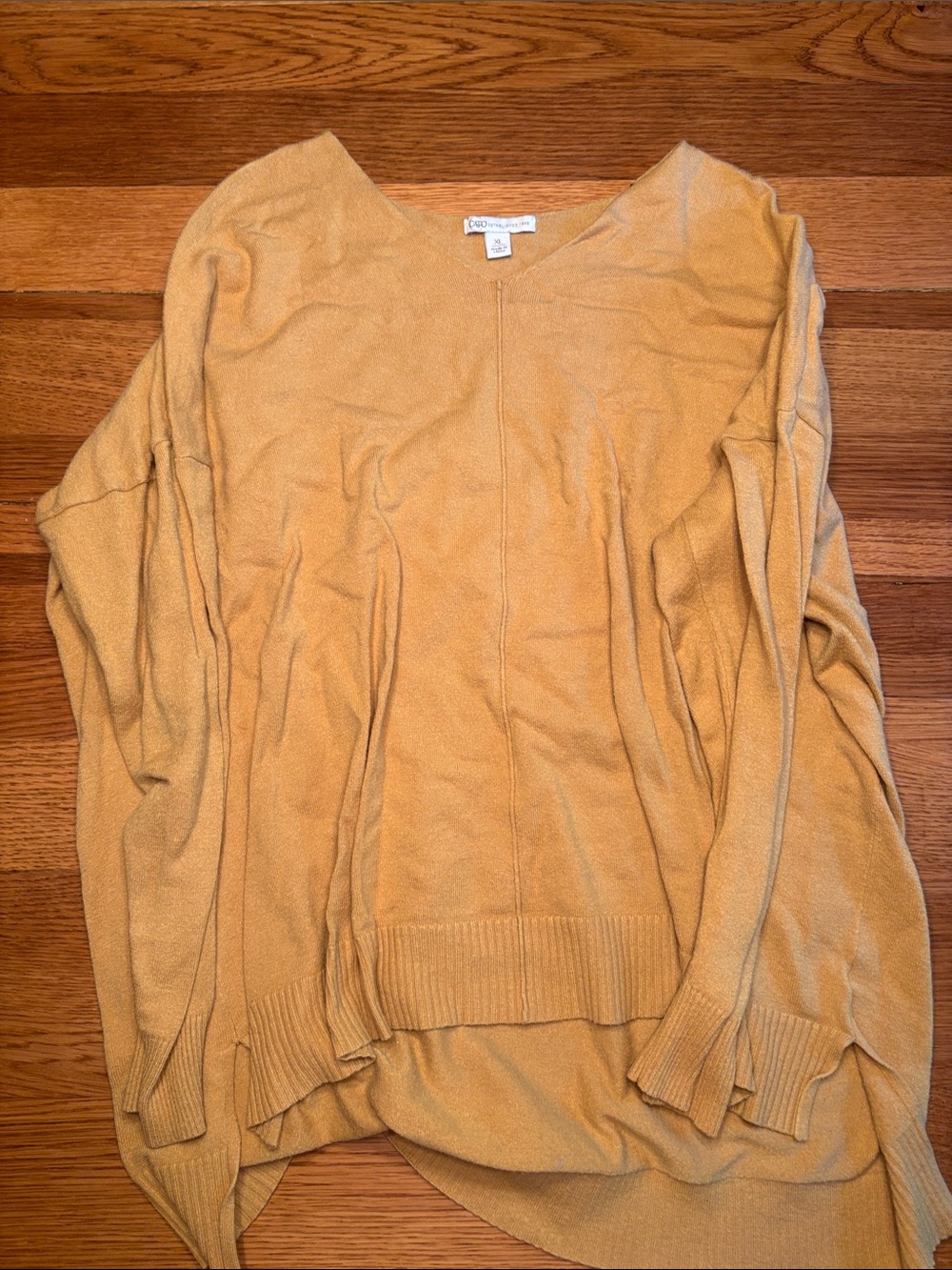 Cato V-Neck Sweater in Mustard